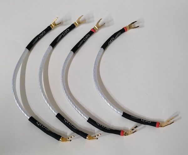 QED Signature Genesis Silver Spiral ジャンパーケーブル Yラグ 2ペア 美品