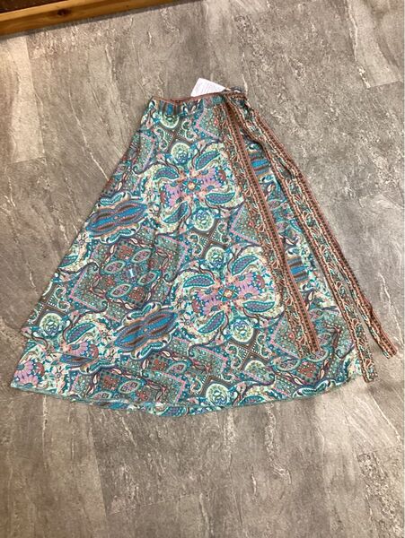 巻きスカート ペイズリー柄 ロングスカート