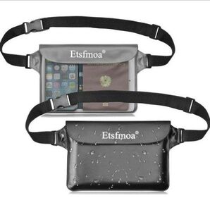 Etsfmoa 防水ポーチ 防水ウエストポーチ 完全防水 スマホ 小物入れ