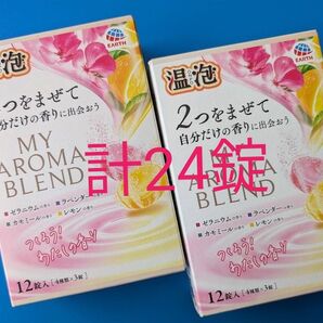温泡 発泡入浴剤 マイアロマブレンド 4種計24錠 ボタニカル保湿成分 アース製薬