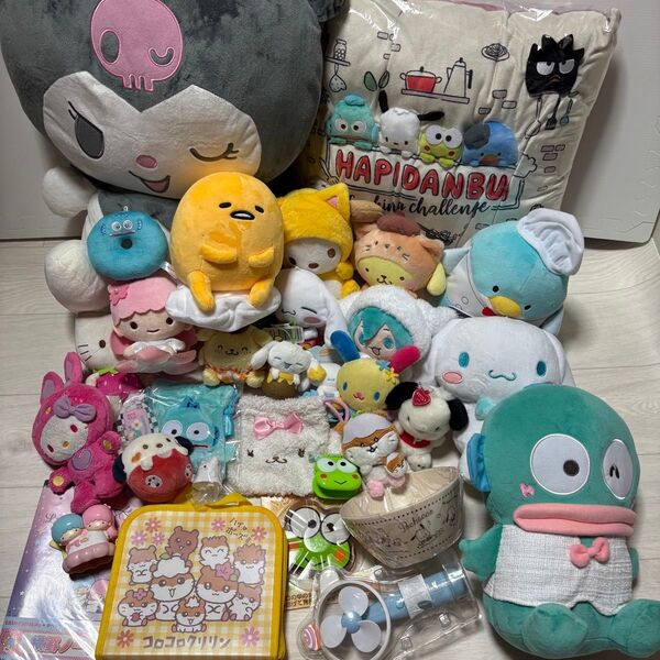 サンリオ マスコット ぬいぐるみ 雑貨 まとめ売り セット シナモロール ポチャッコ ポムポムプリン ハンギョドン ハローキティ