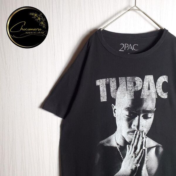 バンドTシャツ 音楽 半袖 ビッグプリント 2PAC メキシコ製 ML 古着