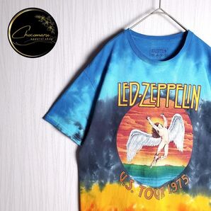 バンドTシャツ 音楽 半袖 レッドツェッペリン タイダイ柄 USA製 ML 古着