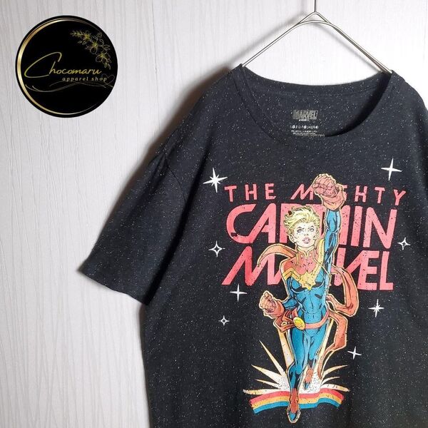 MARVEL 半袖Tシャツ キャプテンマーベル プリントデザイン L 古着