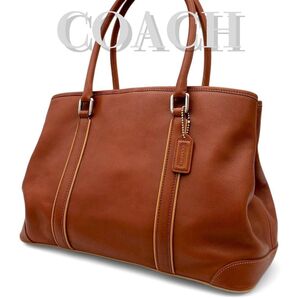 COACH オールドコーチ トートバッグ ハンプトン レザー 肩掛け A4可
