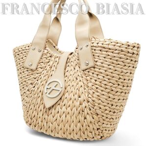 FRANCESCO BIASIA かごバッグ トートバッグ ストロー 肩掛け
