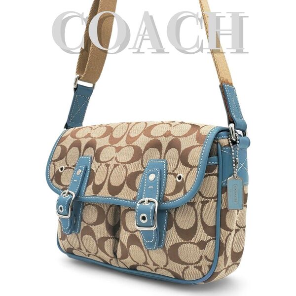 COACH ショルダーバッグ シグネチャー キャンバス 斜め掛け クロスボディ②