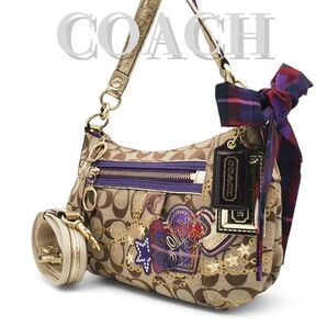 COACH ワンショルダー 2way ポピー シグネチャー 肩掛け y2k