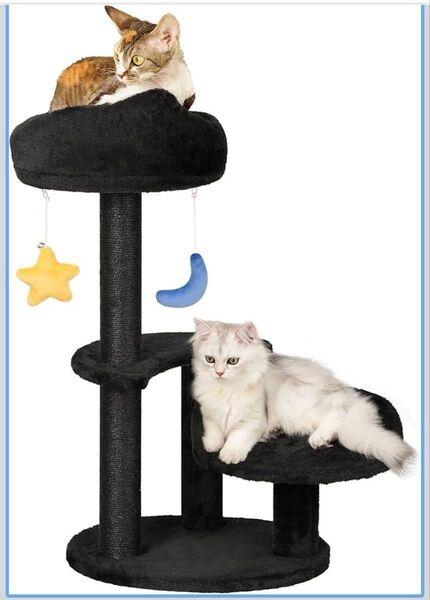 仔猫用 キャットタワー ミニ 雲型デザイン (6ヶ月以下/体重4kg未満対応) 省スペース 爪研ぎ付き