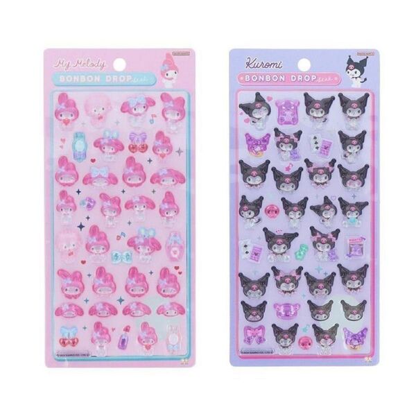 【2個セット】ボンボンドロップシール サンリオ クロミ マイメロディ サンスター文具