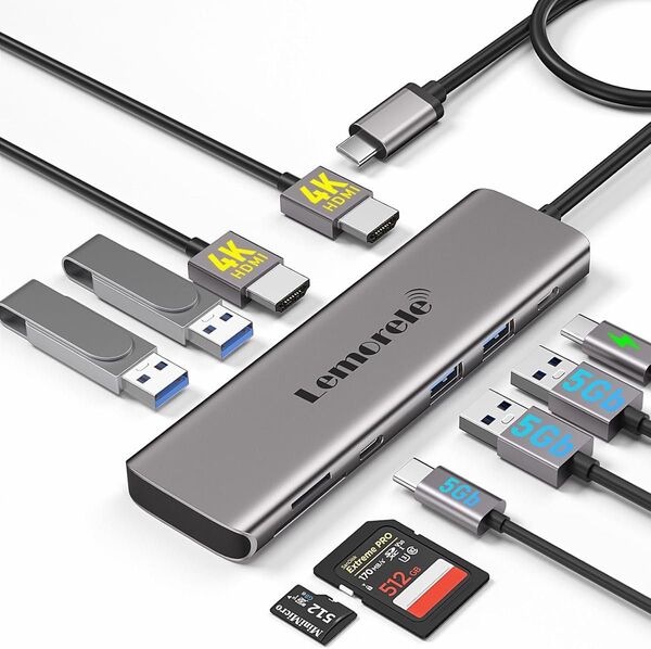 USB C ハブドッキングステーション hdmi Dock 10-in-1