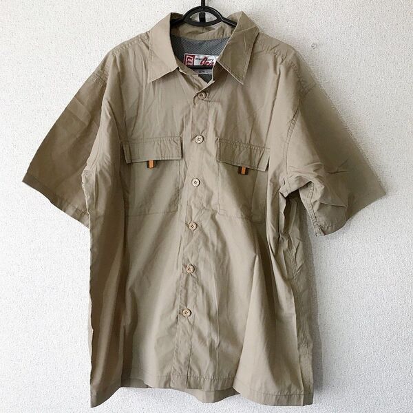 美品 manchury Jeans ワークシャツ シャツ アーミー 半袖 L