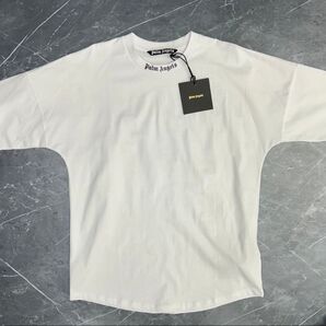 Palm Angels パームエンジェルス 襟ロゴ バックプリント Tシャツ