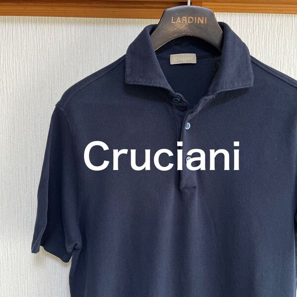 【美品】Cruciani クルチアーニ ガーメントダイ カノコ ポロシャツ