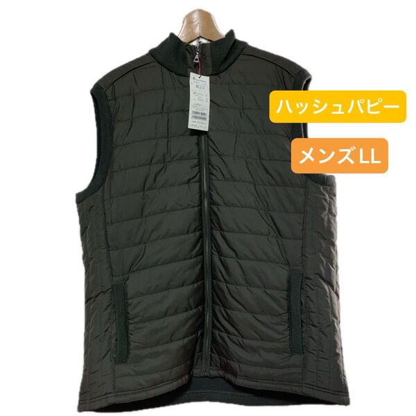 ハッシュパピー 中綿ベスト カーキ系 グリーン系 メンズ LLサイズ 【他商品出品中】