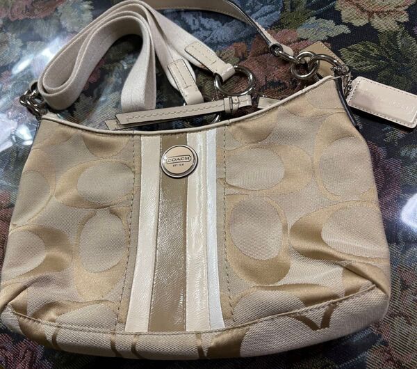 【人気】COACH コーチ2wayショルダーバッグヘリテージストライプ 肩掛け 斜め掛け ワンショルダー シグネチャー