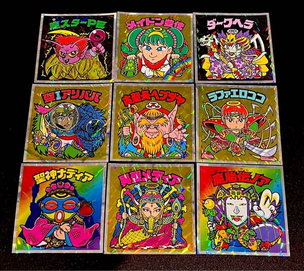 ヘッドだらけのビックリマン 異聖メディア 聖神ナディア 魔胎伝ノア 9枚セット