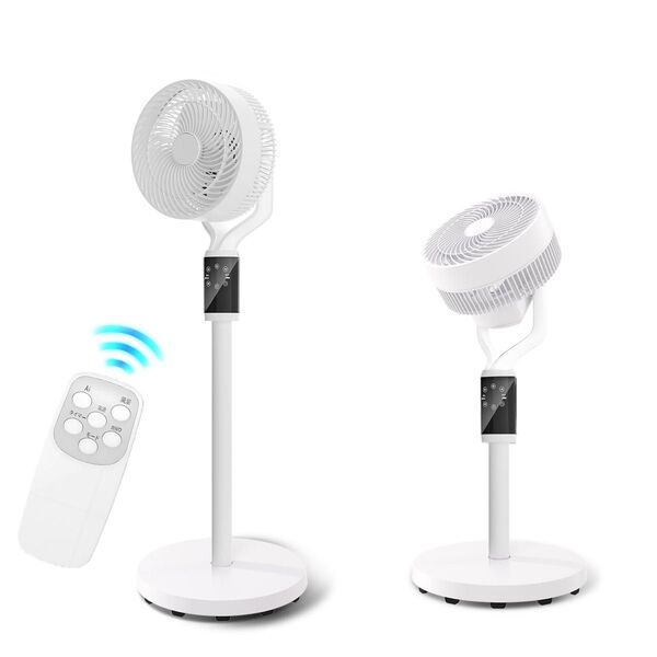 サーキュレーター 扇風機 AIスマート風量調整 DCモーター 静音 3D首振り 12時間入/切タイマー リモコン付き 高さ調整可能