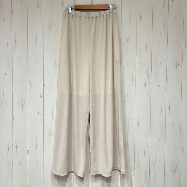 ワイドパンツ オフホワイト 白 イージーパンツ ウエストゴム ゆったり レプシィム レディース ボトムス パンツ 春 夏