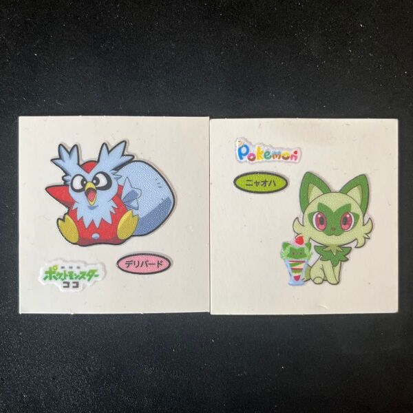 ポケモンパン デコキャラシール2枚セット デリバード/ニャオハ