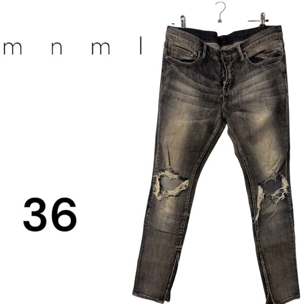 (訳あり格安) mnml36 デニムパンツ ジーンズ ストレッチ レッドカード RED CARD インディゴ