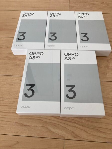 OPPO A3 5G 本体 新品未開封 パープル5台 ワイモバイル まとめ売り