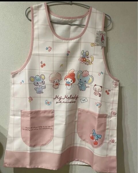 マイメロ 保育士エプロン 新品未使用 保育士 大人用 介護士 M-L マイメロディ サンリオキャラクター