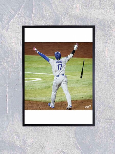 【A4黒額付】大谷翔平 ダイアモンド・バックスvsドジャース ポスター