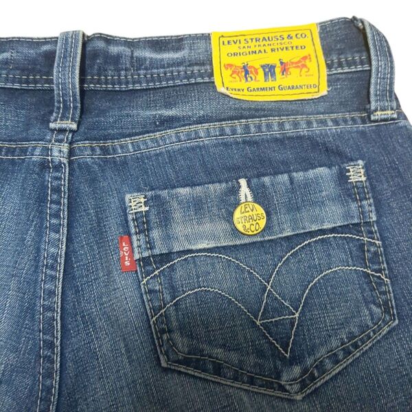 Levis リーバイス デニムパンツ レディース w28 イエローパッチ