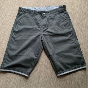 メンズ ハーフパンツ グレー ウエスト91cm 短パン 収縮ない生地 ファスナー有り ポケット4箇所