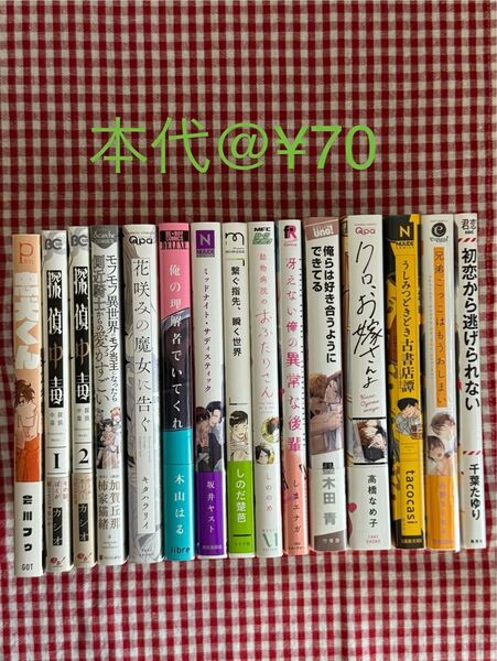 【100A】BLコミック バラ売り 本代1冊¥70ページ