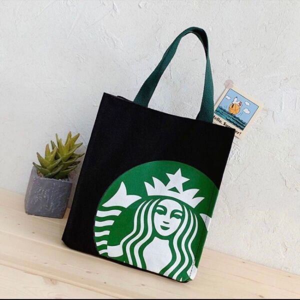 スターバックス トートバッグ スタバ 海外限定 ブラック 黒 STARBUCKS