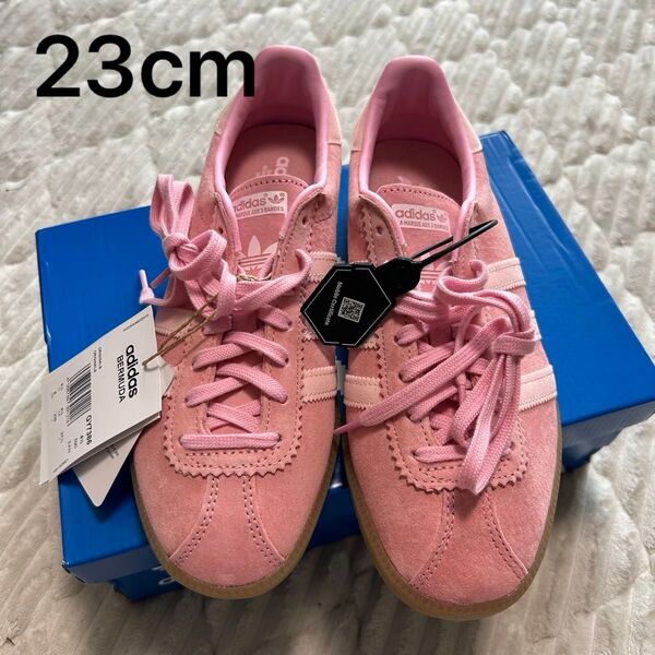 新品 adidas bermuda ピンク 23cm スニーカー ローカット gy7386