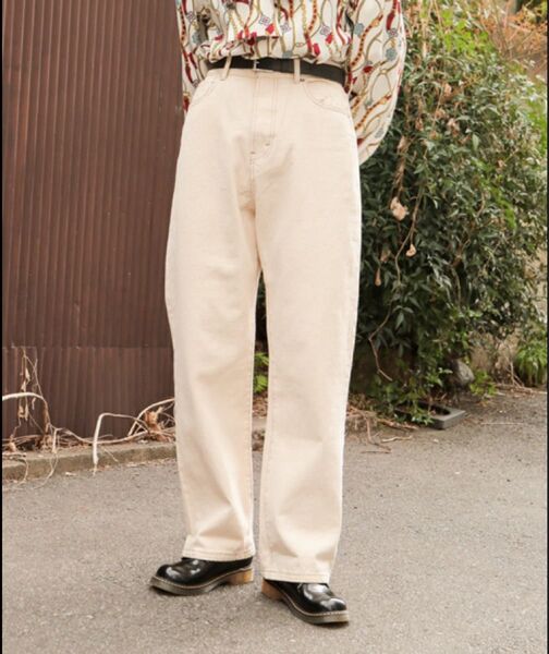 kutir ハイウエストストレートデニムパンツ L