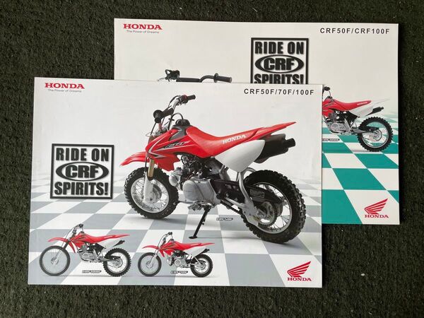 HONDA CRF50F/70F/100F パンフレット 2枚セット(2010年1月&2012年10月版)