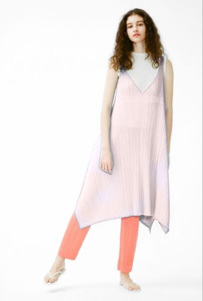 プリーツ プリーズ イッセイ ミヤケ ピンク さくら ワンピース スカート PLEATS PLEASE ISSEY MIYAKE