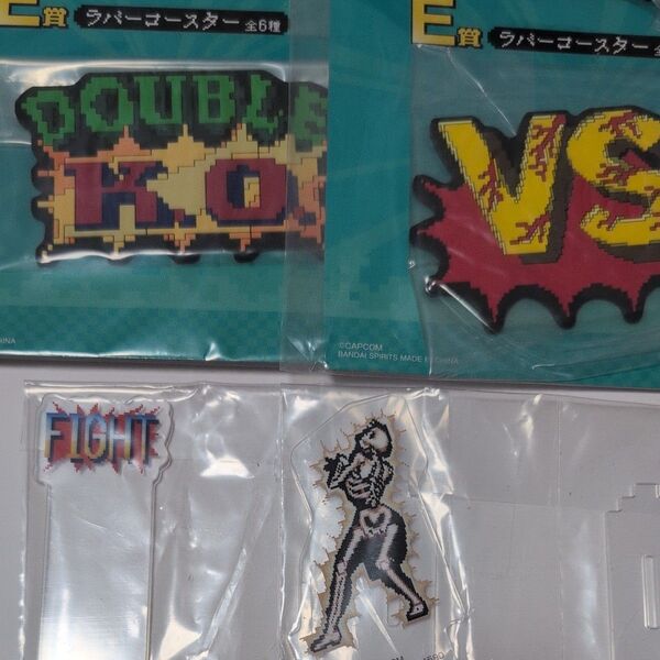 一番くじ ストリートファイター アクリルスタンド ビリビリ春麗 FIGHT ラバーコースター 2種 未開封セット