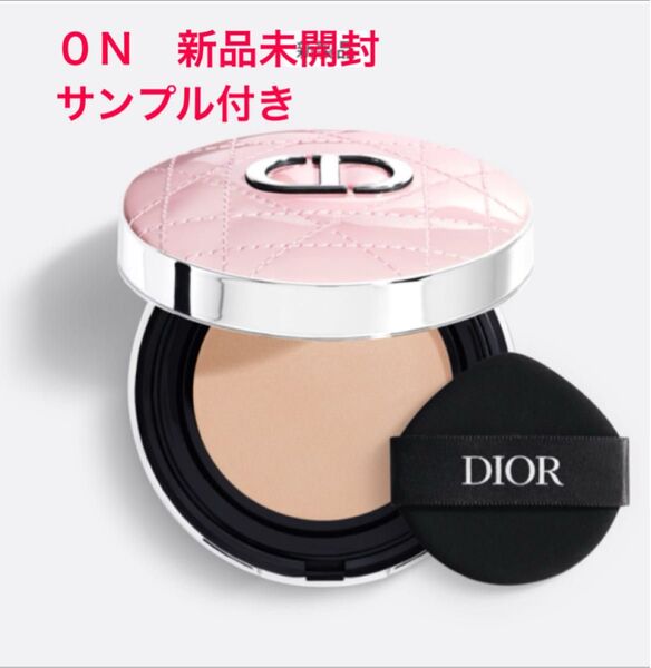 未開封新品 DIOR ディオールスキンフォーエヴァーイドラグロウ クッション 0N ニュートラル ファンデーション ピンク