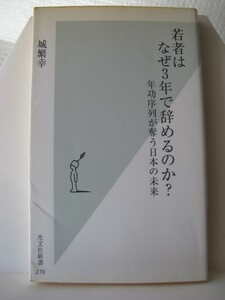 若者はなぜ３年で辞めるのか？　光文社新書　城繁幸（著）