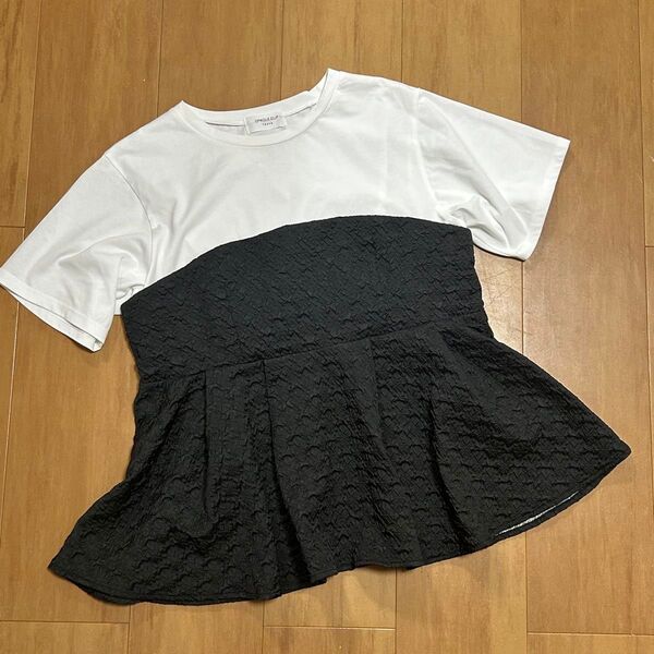 オペークドットクリップ ビスチェドッキング Tシャツ タグ付き