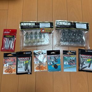 チニングワーム、フック、シンカーセット