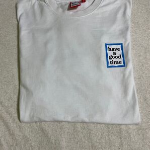 have a good time 長袖白Tシャツ ロゴTシャツ ホワイト