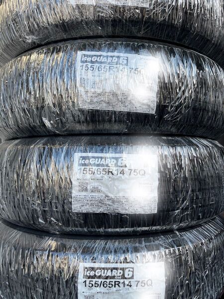 24年製!送料込み!155/65R14 ヨコハマタイヤ スタッドレスiceGURD6 IG60 新品4本セット アイスガード