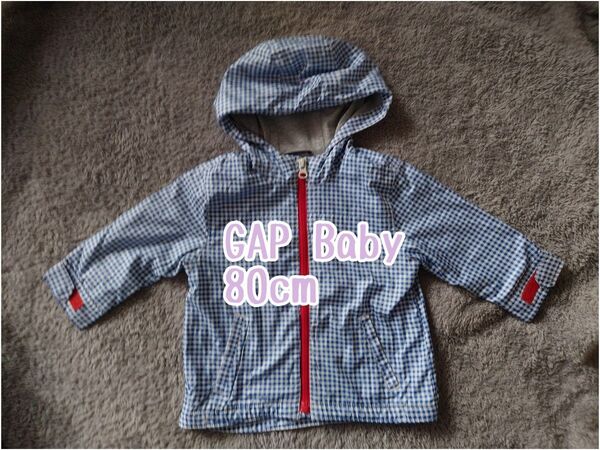 GAP Baby 80cm チェック ウインドブレーカー ナイロンジャケット アウター ベビー服 ギャップベビー