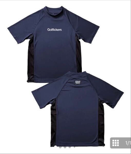 新品!Golfickers ゴルフィッカーズ 半袖モックネックシャツ ネイビー XXL 即完売