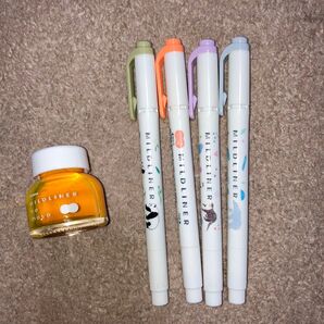 ゼブラ マイルドライナー4色セット&インク