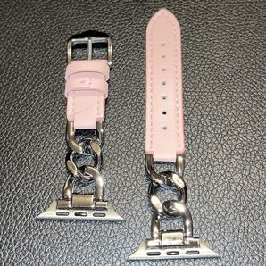Apple Watch 44ミリ レザーバンド ピンク
