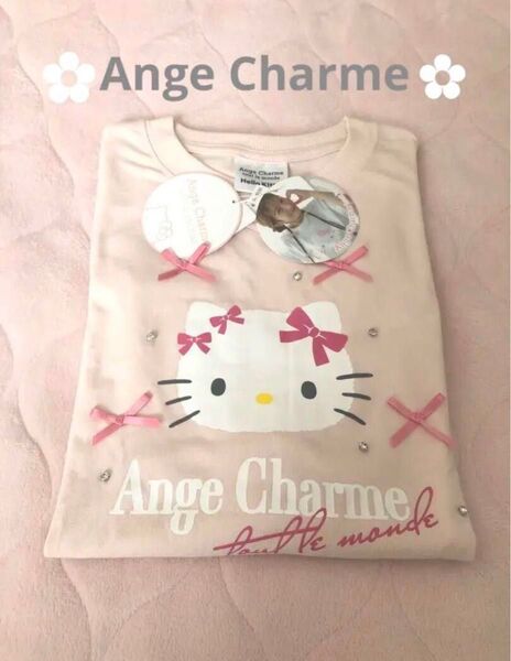Ange Charme ハローキティ コラボTシャツ ピンク 新品 未使用★可愛い☆辻ちゃん★リボン☆M