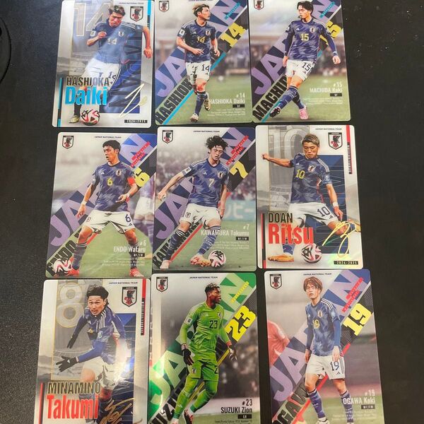 サッカー日本代表 ツインウエハース カード9枚セット