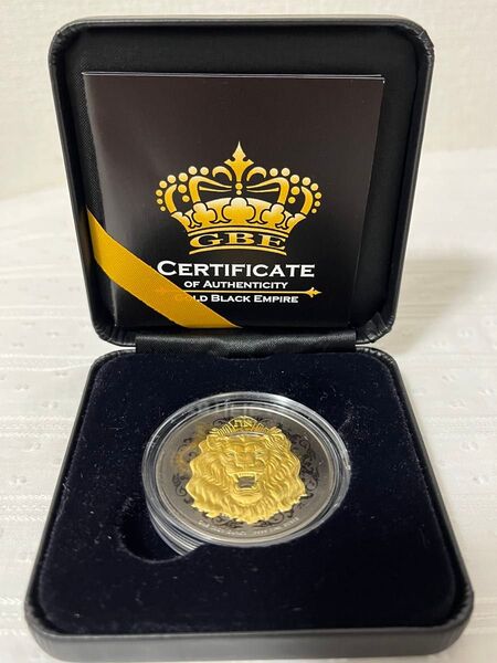 2022 ニウエ ユダのライオン ゴールドブラックエンパイア 1オンス 銀貨 コイン
